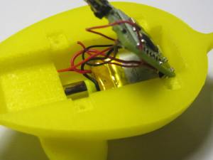 vibration motor, pcb and battery are build in the mouse