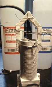 Molding form with USB connector and 2 component silicone shore a 43