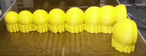 Chain of Ball vibrator being printed